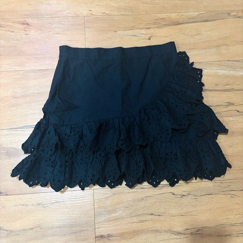Zara Black Ruffle Skirt